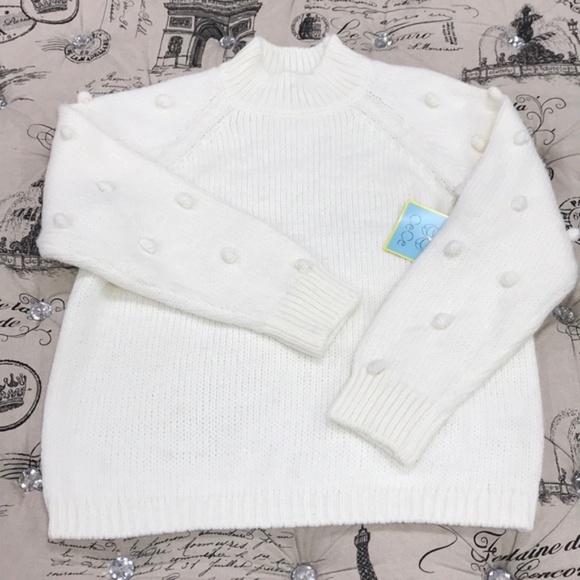 CeCe by Cynthia Steffe Pompom Sweater - Picture 6 of 6